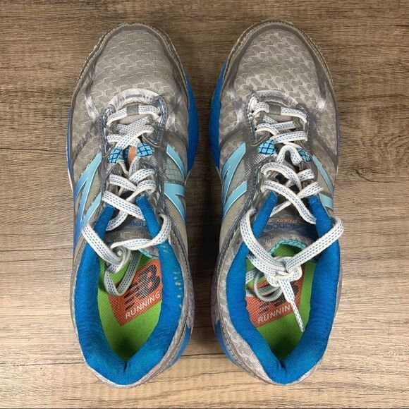 New Balance Women’s 860 V5~Silver/Blue Running Shoes Lace Up~Size 7B - Picture 6 of 9